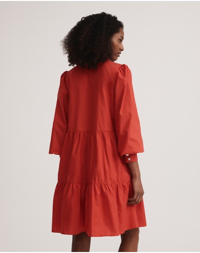 Witchery Cotton Poplin Tier Trapeze Dress
