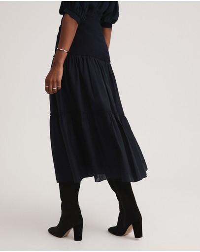 Witchery Texture Shirred Tiered Skirt