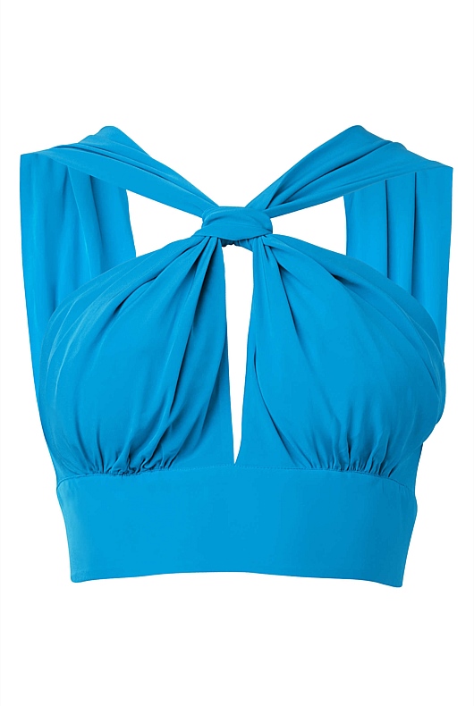 Minnelli Scarf Top - Ipanema Blue