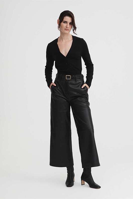 Merino Silk Cardigan - Black