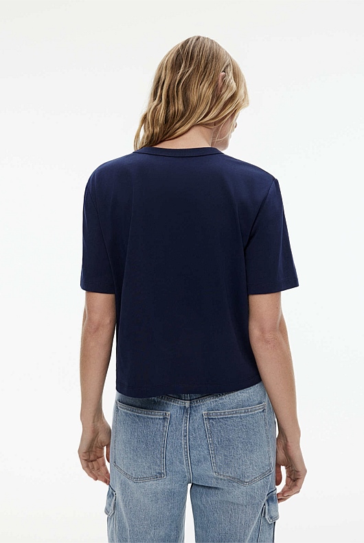 Cotton Crop Short Sleeve Tee - Regatta Blue