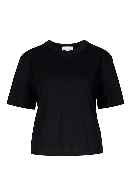 Cotton Crop Short Sleeve Tee - Black