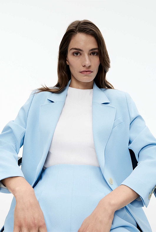 Rib Mock Neck Tank - Pure White