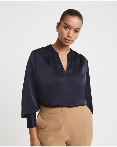 Witchery Boho Split Neck Blouse