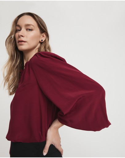 Witchery Viscose Half Placket Blouse