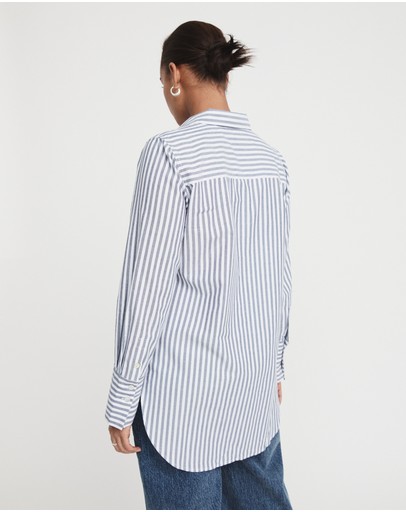 Witchery Cotton Oxford Striped Shirt