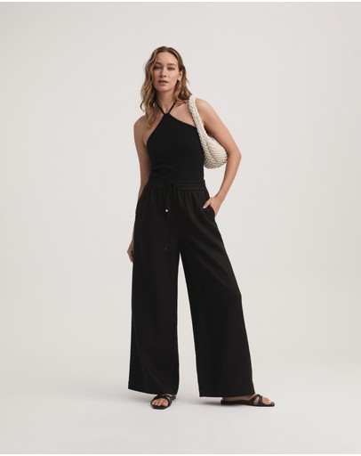 Witchery Cotton Rib Halter Tank