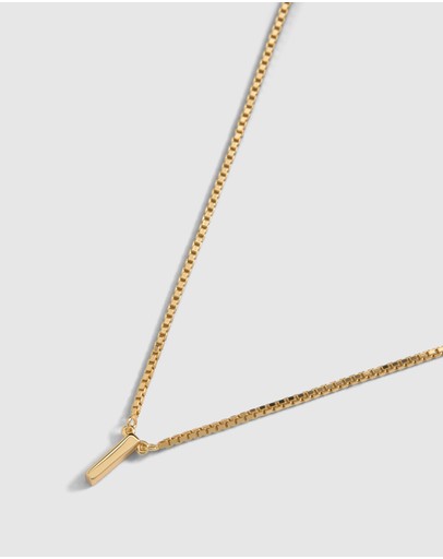 Witchery Sterling Silver Initial Necklace Gold