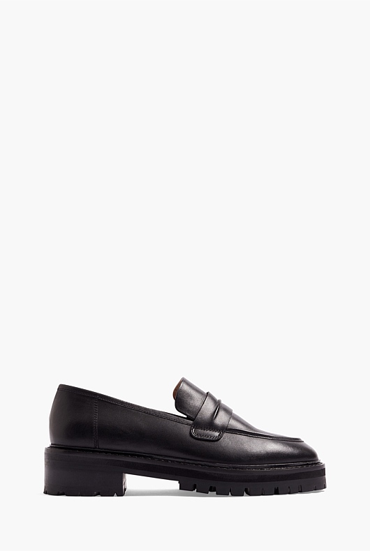 Leather Penny Loafer - Black