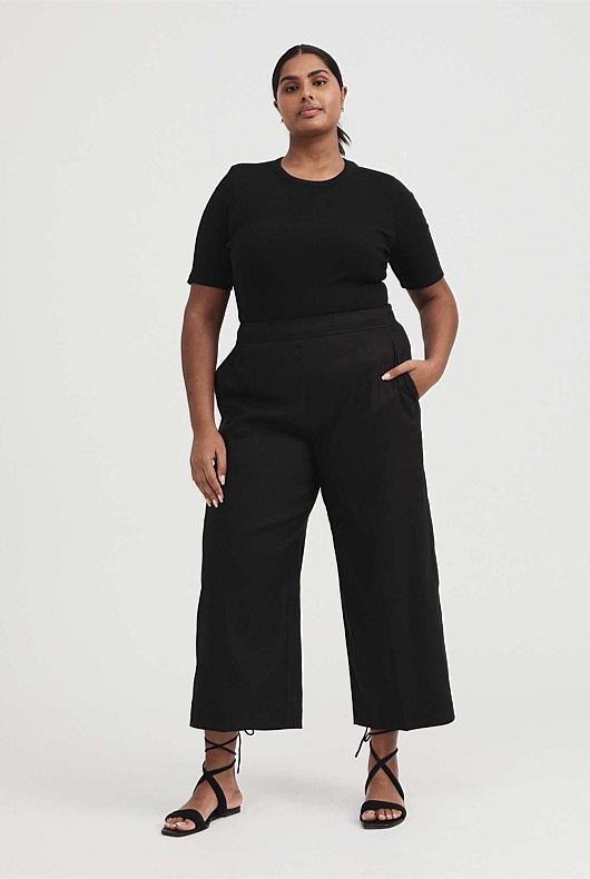 Crew Rib Tee - Black