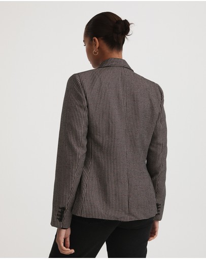 Witchery Check Single Breasted Blazer