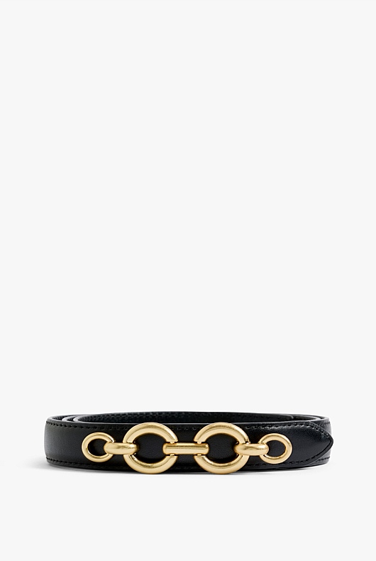 Oval Link Chain Belt - Black