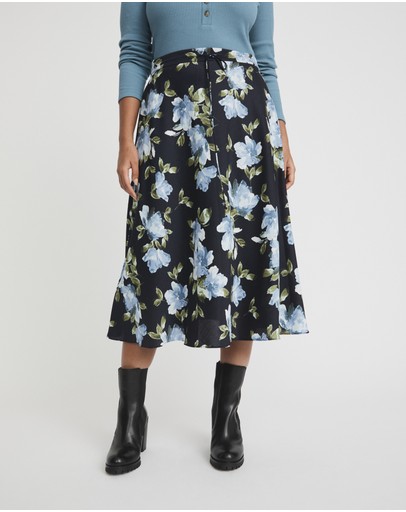 Witchery Soft Floral Slip Skirt