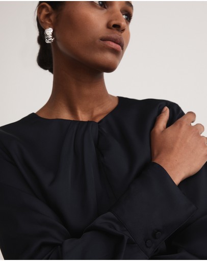 Witchery Satin Twist Neck Blouse