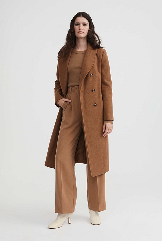 Leather Round Toe Heeled Boot - Calico