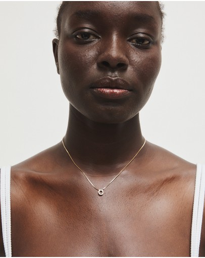 Witchery Sterling Silver Initial Necklace Gold