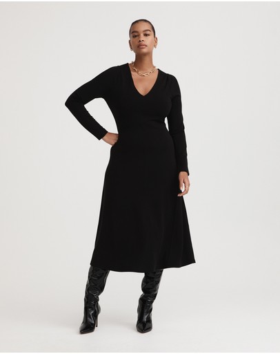 Witchery Split Shoulder Jersey Dress