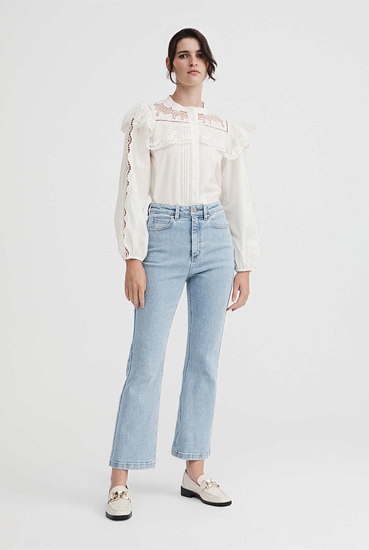 Kick Flare Jean - Vintage Wash Denim