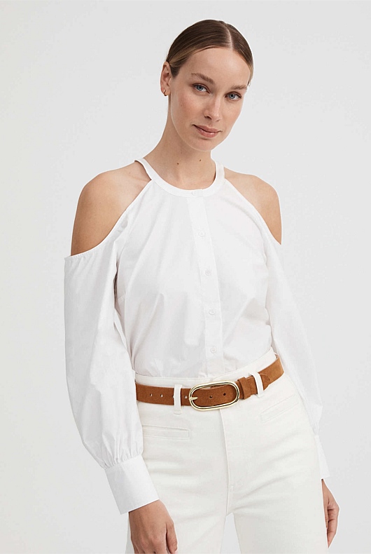 Oval Buckle Suede Belt - Ginger