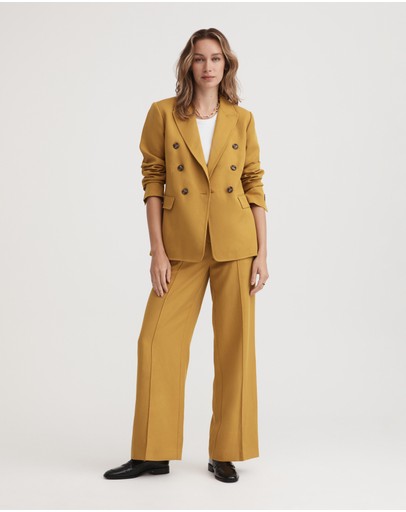 Witchery Linen Blend Double Breasted Blazer