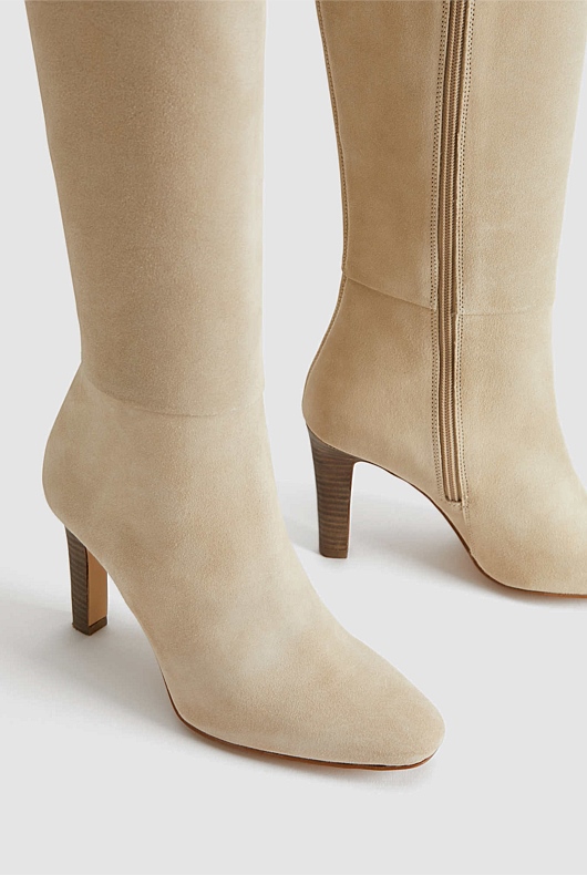 Knee High Suede Boot - Bran
