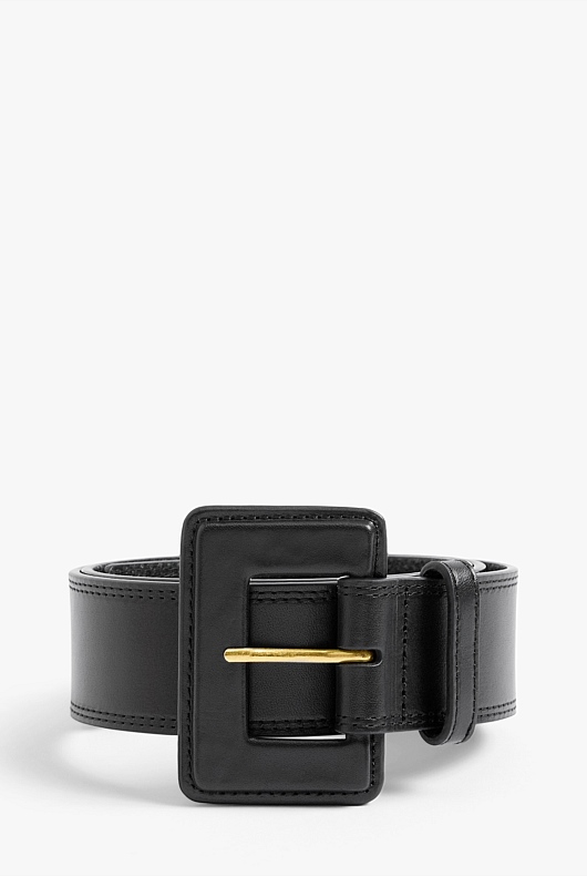 Square Buckle Belt - Black
