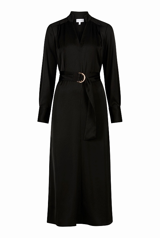 Modern Cuff Midi Dress - Black
