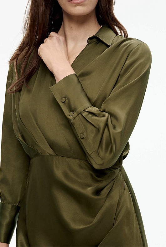 Wrap Mini Dress - Jungle