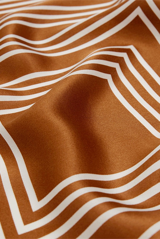 Stripe Print Scarf - Faded Terracotta