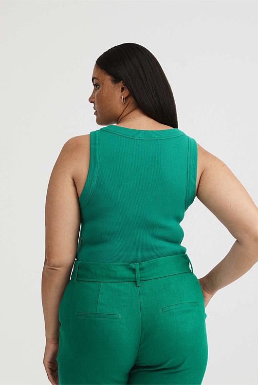 Bind Detail Racer - Aqua Green