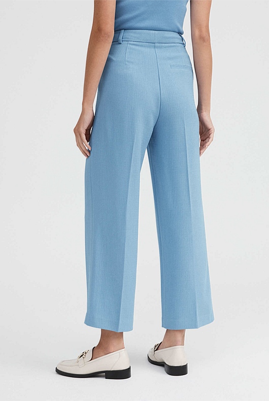 Acetate Blend Pant - Dusty Blue