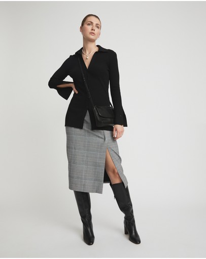Witchery Glen Plaid Pencil Skirt