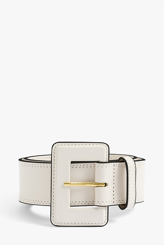 Square Buckle Belt - Oyster