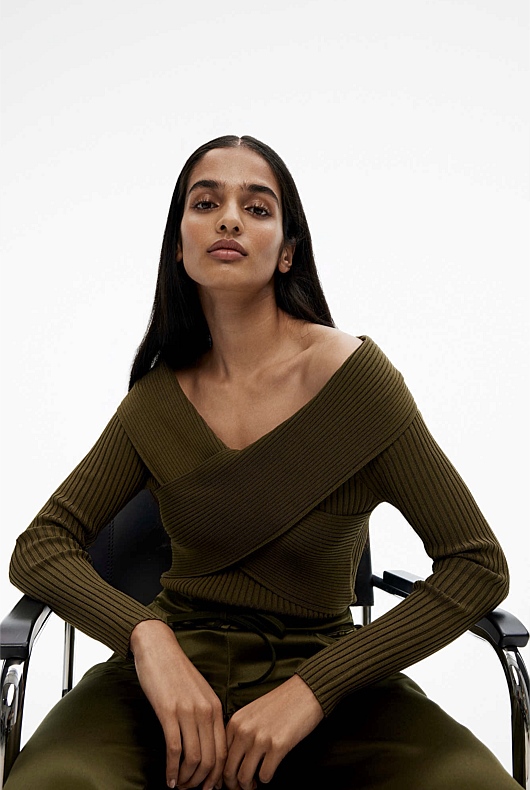 Wrap Front Knit - Jungle