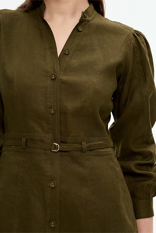 Hemp Utility Dress - Jungle