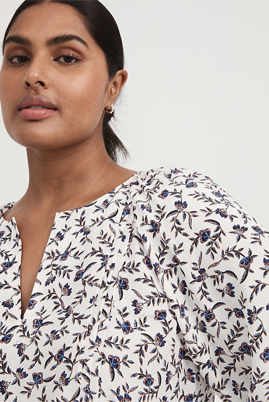 Painterly Mini Dress - Beech