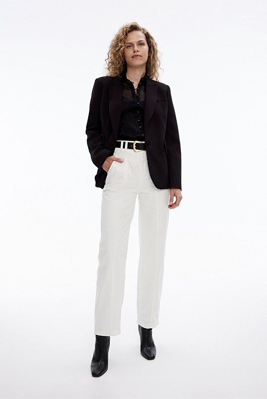 Silk Linen Blouse - Black