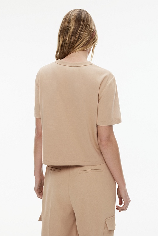 Cotton Crop Short Sleeve Tee - Washed Sand