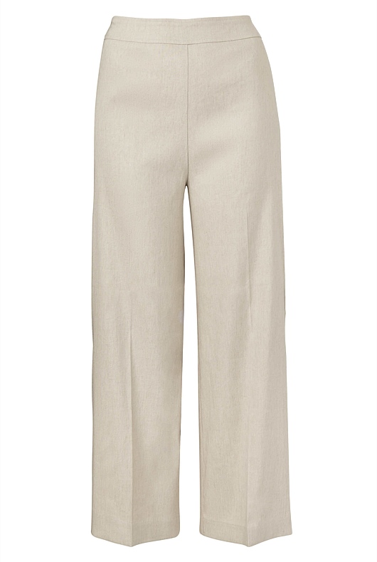 Stretch Linen Blend Pant - Flax