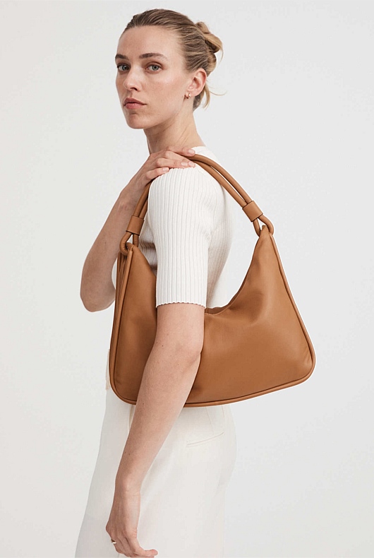Soft Leather Shoulder Bag - Ginger