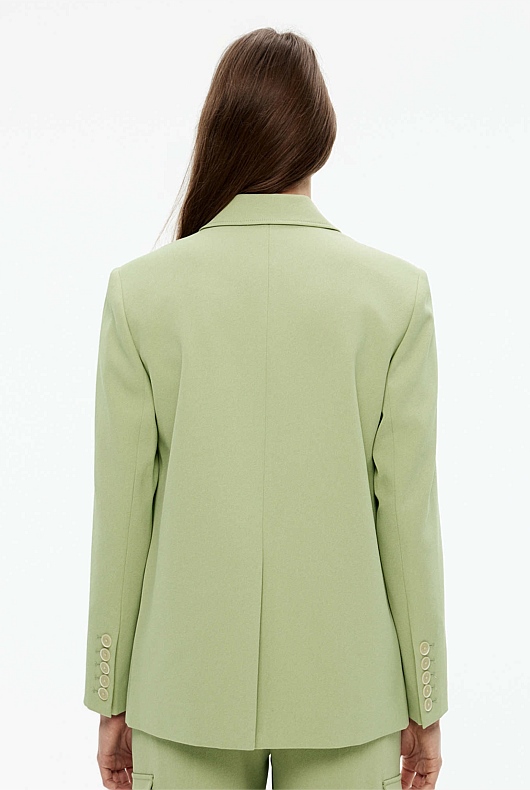 Boxy Single-Breasted Blazer - Pistachio