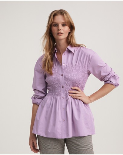 Witchery Shirred Waist Shirt