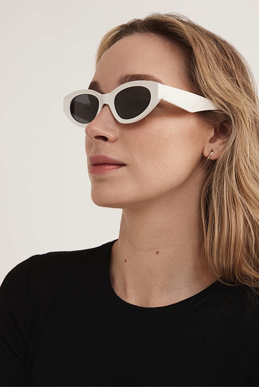 Tatiana Sunglasses - Milk White