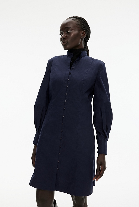 Seam Detail Mini Dress - Blue Night