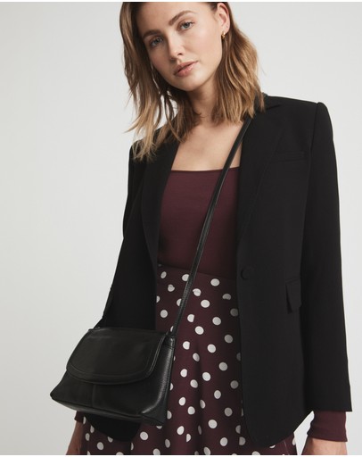 Witchery Margot Pebbled Leather Sling Bag