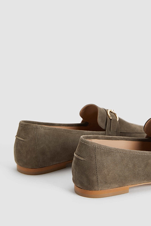 Snaffle Suede Loafer - Sage