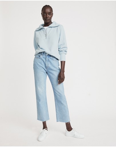 Witchery Cotton Zip Front Sweater