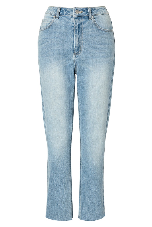 7/8 Straight Jean - Vintage Wash Denim