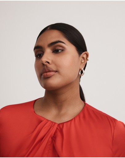 Witchery Satin Twist Neck Blouse