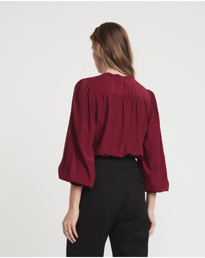 Witchery Viscose Half Placket Blouse